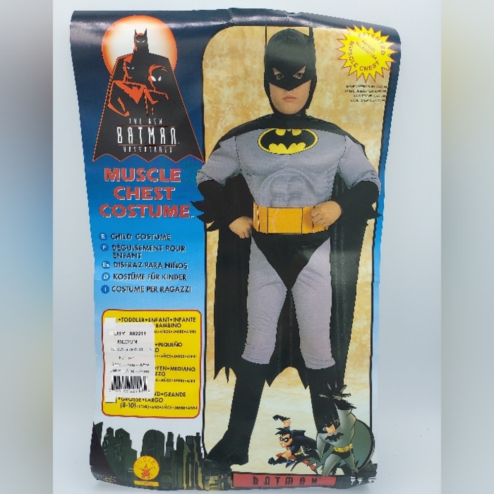 *SHIPS SAME/NEXT DAY!* New Batman Muscle Chest Costume - Size Medium 8-10